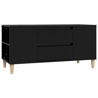 Tv-meubel 102x44,5x50 cm bewerkt hout zwart 2