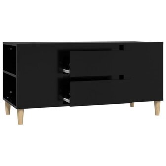 Tv-meubel 102x44,5x50 cm bewerkt hout zwart 6