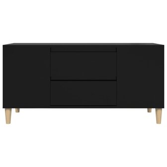 Tv-meubel 102x44,5x50 cm bewerkt hout zwart 7