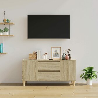 Tv-meubel 102x44,5x50 cm bewerkt hout sonoma eikenkleurig 3