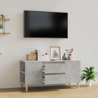 Tv-meubel 102x44,5x50 cm bewerkt hout betongrijs 1