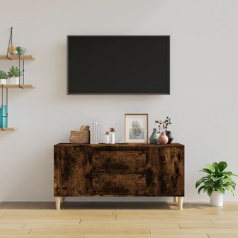 Tv-meubel 102x44,5x50 cm bewerkt hout gerookt eikenkleurig 3