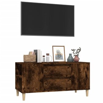 Tv-meubel 102x44,5x50 cm bewerkt hout gerookt eikenkleurig 4