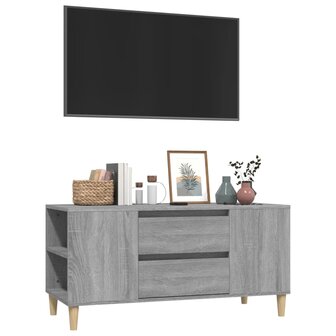 Tv-meubel 102x44,5x50 cm bewerkt hout grijs sonoma eikenkleurig 4