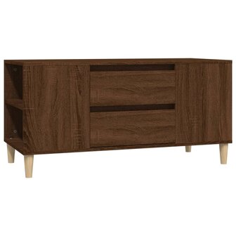 Tv-meubel 102x44,5x50 cm bewerkt hout bruin eikenkleur 2