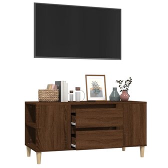 Tv-meubel 102x44,5x50 cm bewerkt hout bruin eikenkleur 5