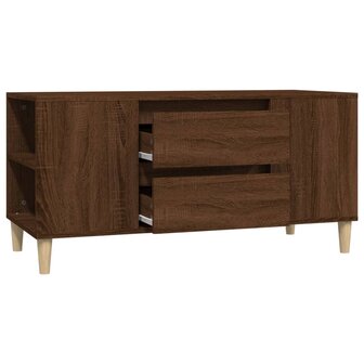 Tv-meubel 102x44,5x50 cm bewerkt hout bruin eikenkleur 6