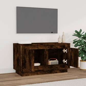 Tv-meubel 80x35x45 cm bewerkt hout gerookt eikenkleurig 3