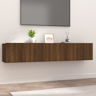 Tv-meubelen 2 st 80x30x30 cm bewerkt hout bruin eikenkleur 1