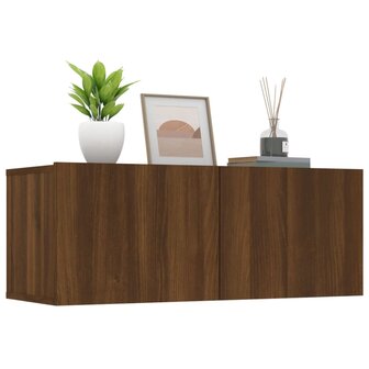 Tv-meubelen 2 st 80x30x30 cm bewerkt hout bruin eikenkleur 4