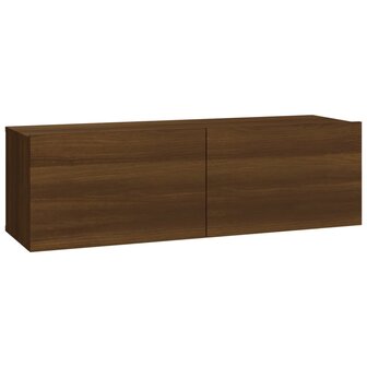 Tv-wandmeubels 2 st 100x30x30 cm hout bruin eikenkleurig 5