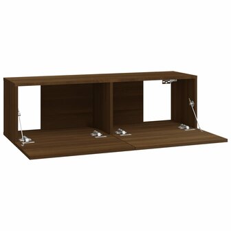 Tv-wandmeubels 2 st 100x30x30 cm hout bruin eikenkleurig 6