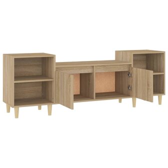 Tv-meubel 160x35x55 cm bewerkt hout sonoma eikenkleurig 7