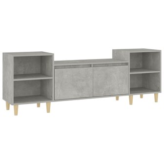 Tv-meubel 160x35x55 cm bewerkt hout betongrijs 2