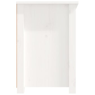 Tv-meubel 114x35x52 cm massief grenenhout wit 8