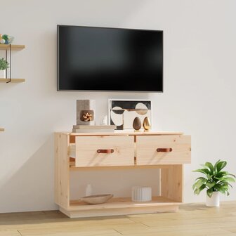 Tv-meubel 90x40x60 cm massief grenenhout 3