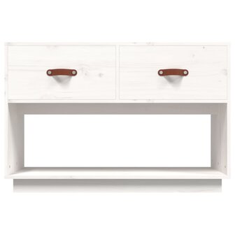 Tv-meubel 90x40x60 cm massief grenenhout wit 6