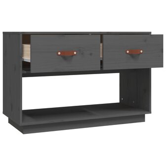 Tv-meubel 90x40x60 cm massief grenenhout grijs 8