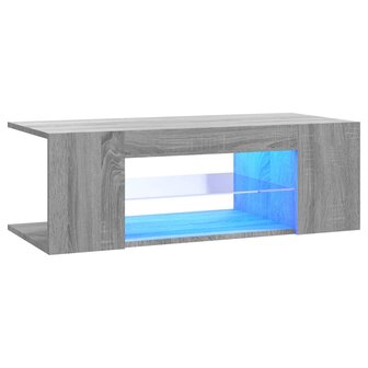 Tv-meubel met LED-verlichting 90x39x30 cm grijs sonoma eiken 2