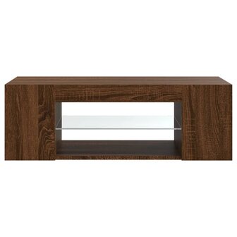 Tv-meubel met LED-verlichting 90x39x30 cm bruin eikenkleur 8