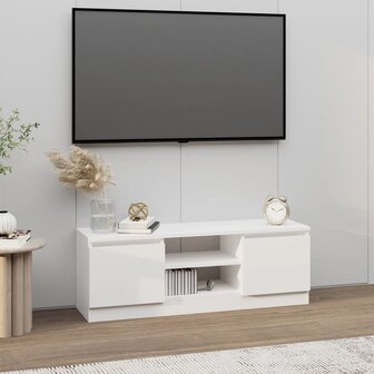 Tv-meubel met deur 102x30x36 cm wit 1