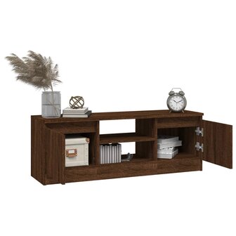 Tv-meubel met deur 102x30x36 cm bruin eikenkleur 4