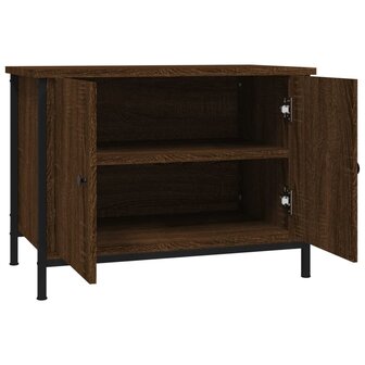 Tv-meubel met deuren 60x35x45 cm bewerkt hout bruin eiken 6