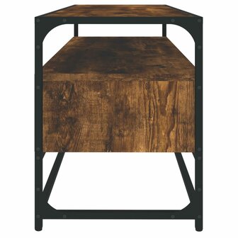 Tv-meubel 100x35x45 cm bewerkt hout gerookt eikenkleurig 7