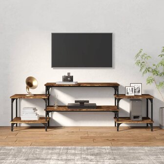 Tv-meubel 157x35x52 cm bewerkt hout gerookt eikenkleurig 3