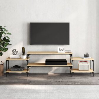 Tv-meubel 197x35x52 cm bewerkt hout sonoma eikenkleurig 3