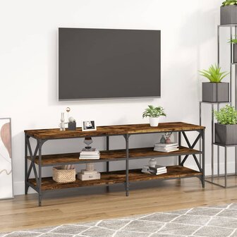 Tv-meubel 140x40x50 cm bewerkt hout gerookt eikenkleurig 1