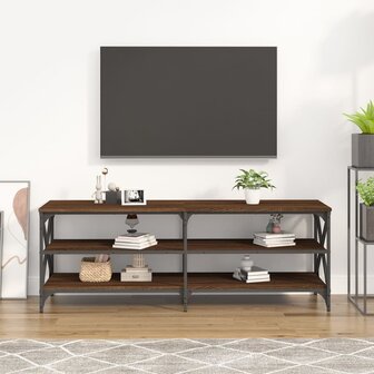 Tv-meubel 140x40x50 cm bewerkt hout bruin eikenkleur 3