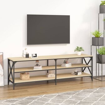 Tv-meubel 160x40x50 cm bewerkt hout sonoma eikenkleurig 1