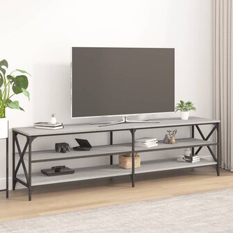 Tv-meubel 180x40x50 cm bewerkt hout grijs sonoma eikenkleurig 1