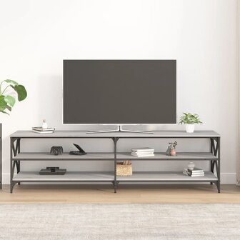 Tv-meubel 180x40x50 cm bewerkt hout grijs sonoma eikenkleurig 3