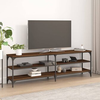 Tv-meubel 160x30x50 cm bewerkt hout bruin eikenkleur 1