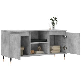 Tv-meubel 104x35x50 cm bewerkt hout betongrijs 4