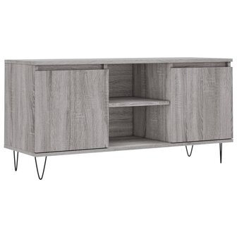 Tv-meubel 104x35x50 cm bewerkt hout grijs sonoma eikenkleurig 2