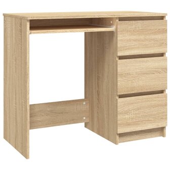 Bureau 90x45x76 cm bewerkt hout sonoma eikenkleurig 2