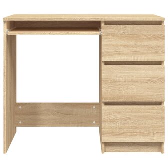 Bureau 90x45x76 cm bewerkt hout sonoma eikenkleurig 5