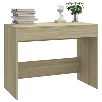 Bureau 101x50x76,5 cm bewerkt hout sonoma eikenkleurig 4