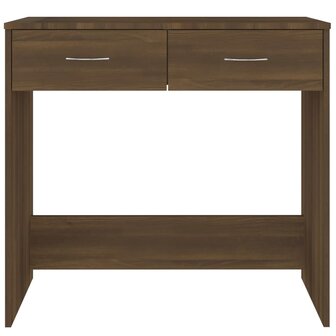 Bureau 80x40x75 cm bewerkt hout bruin eikenkleur 4