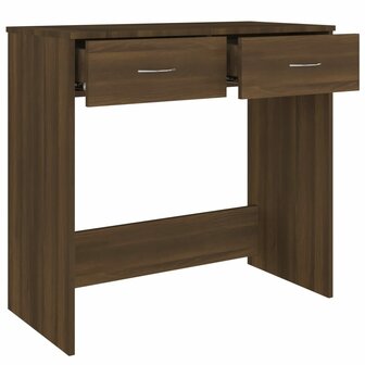 Bureau 80x40x75 cm bewerkt hout bruin eikenkleur 6