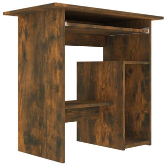 Bureau 80x45x74 cm bewerkt hout gerookt eikenkleurig 4