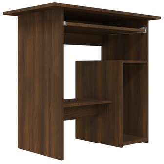 Bureau 80x45x74 cm bewerkt hout bruin eikenkleur 4