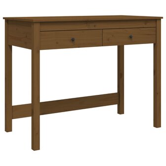 Bureau met lades 100x50x78 cm massief grenenhout honingbruin 2