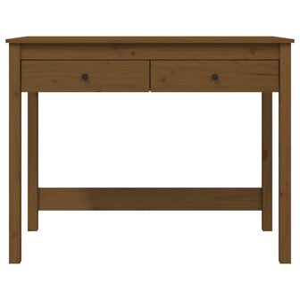 Bureau met lades 100x50x78 cm massief grenenhout honingbruin 6