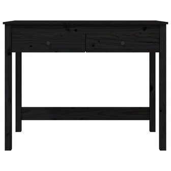 Bureau met lades 100x50x78 cm massief grenenhout zwart 6