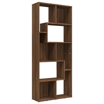 Boekenkast 67x24x161 cm bewerkt hout bruin eikenkleur 2