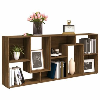 Boekenkast 67x24x161 cm bewerkt hout bruin eikenkleur 9